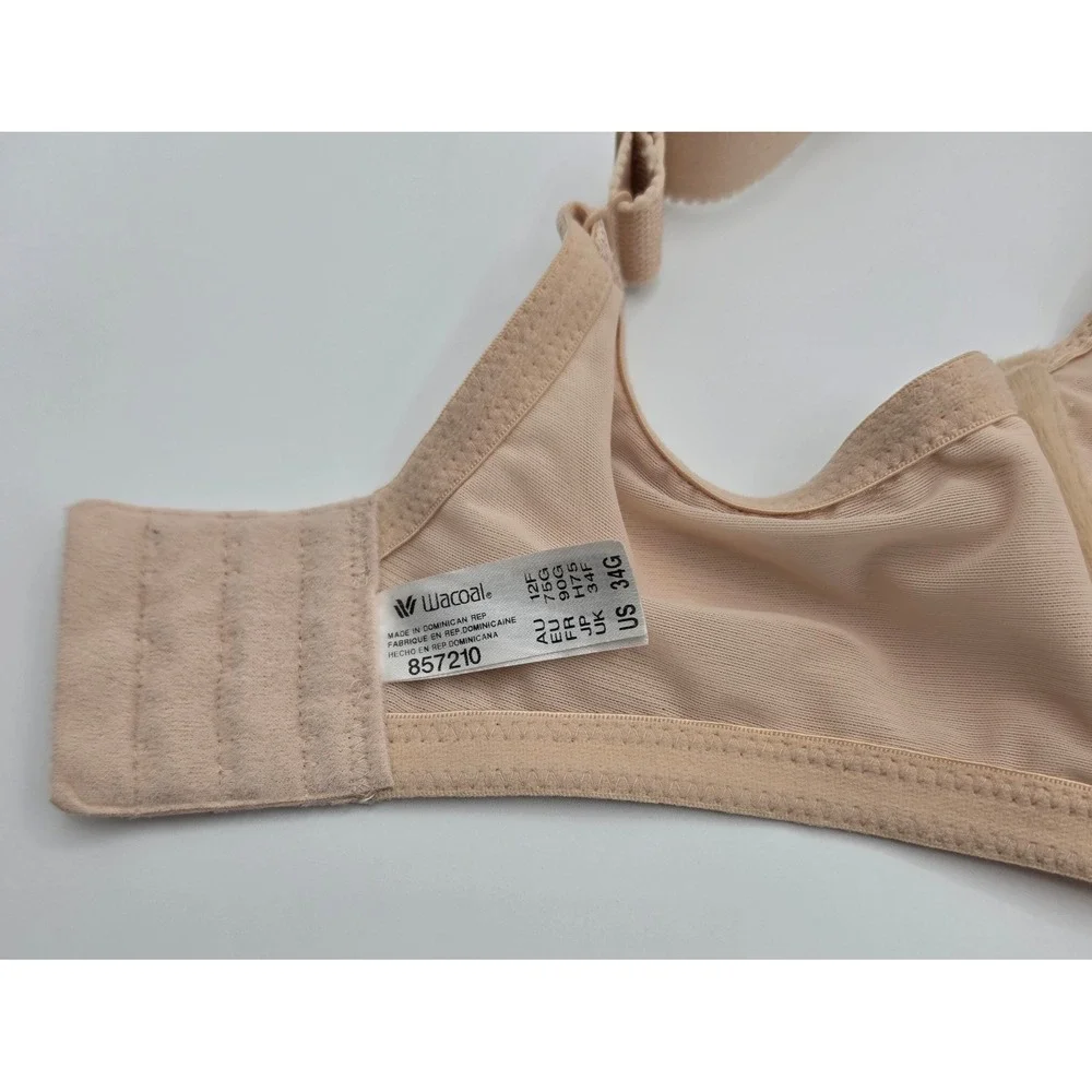Wacoal Underwire Bra Womens 34G Nude Excellent Retro Chic Lace 857210